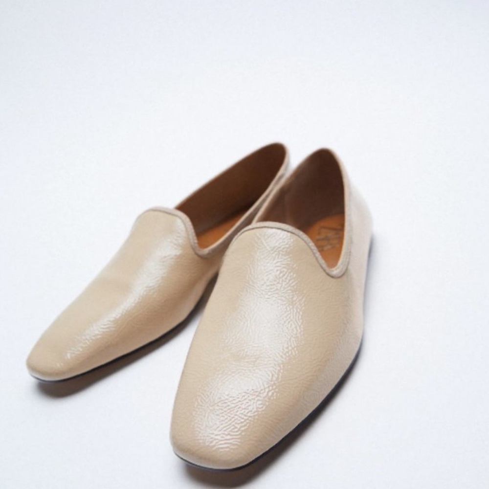 Zara Shoes - Cream Patent Finish